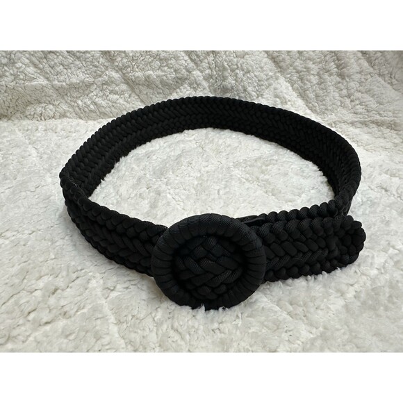 J.Crew women size medium/large 43" black braided casual belt - Picture 1 of 12